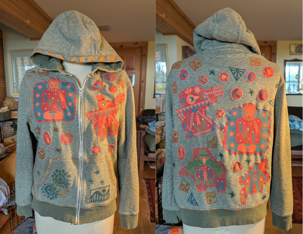 Newly enchanted hoodie, front and back